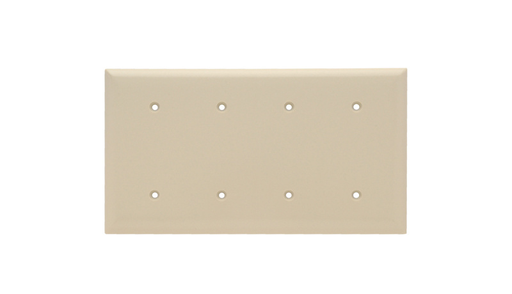 Product image for Pass & Seymour SP44-I 4Gang Wall Plate, Blank, Strap Mount, Standard - Ivory