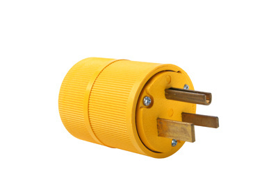 Product image for Pass & Seymour D0551 Gator Grip Plug, 2pole 3wire, 50amp 125V Grounding - Yellow