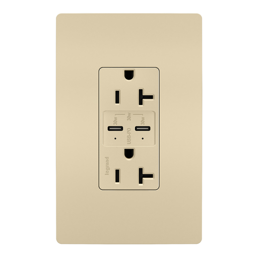 Mayer-DDS-radiant® 20A Tamper Resistant Ultra Fast PLUS Power Delivery USB Type C/C Outlet, Ivory-1
