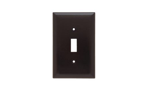 Product image for Pass & Seymour SPJ1 1-Gang 1-Toggle Brown Smooth Thermoset Plastic Junior-Jumbo Wallplate