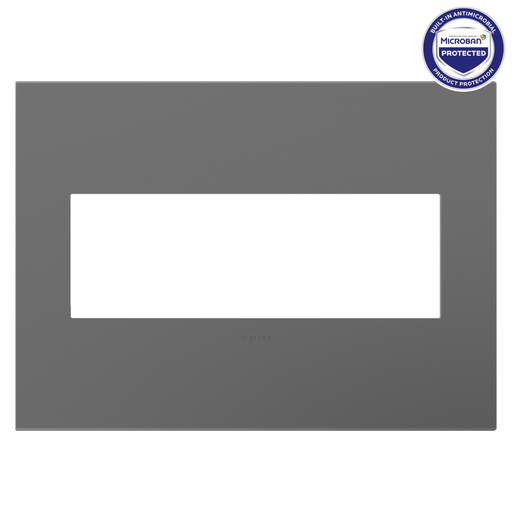 Product image for Pass & Seymour AWP3G-MG4 3 Gang adorne Wall Plate - Magnesium