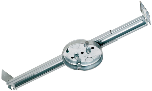 Product image for Pass & Seymour 77702 0.625" Depth 8 cu.in Steel Heavy Duty Slide Fan Support Shallow Box