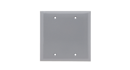Product image for Pass & Seymour SP23-GRY 2-Gang Blank Gray Smooth Thermoset Plastic Standard Wallplate