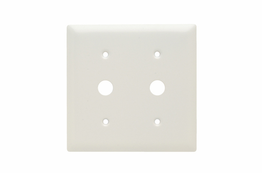 Product image for Pass & Seymour SP21-W 2Gang Wall Plate, (2) 13/32" Telephone / Cable Outlet, Standard - White