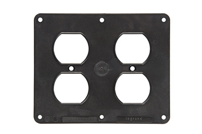 Product image for P&S 3260BK 2G BLACK 2-DUPLEX COVER