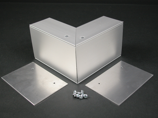 Product image for Wiremold AL3318 90 Degrees 1-Channel Aluminum Elbow
