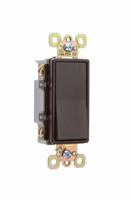 Product image for Pass & Seymour 2624 Four-Way, Back and Side Wire, Decorator Switch, 20 amps, 120/277V - Brown