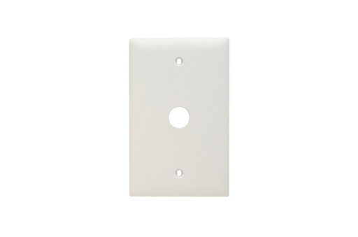 Product image for Pass & Seymour TP60-W 1-Gang 1-Telephone/Cable Outlet White Nylon Standard Unbreakable Communication Wallplate