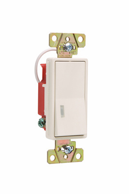 Product image for Pass & Seymour 2629-LA 20 Amp 125 Volt 1-Pole Light Almond Pilot Lighted Decorator Switch