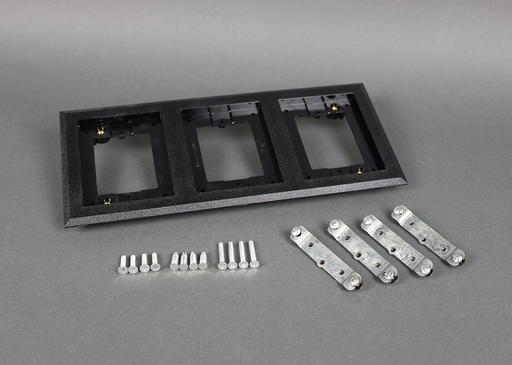 Product image for Wiremold 837PCC-BLK 3-Gang Nonmetallic Carpet Flange - Black