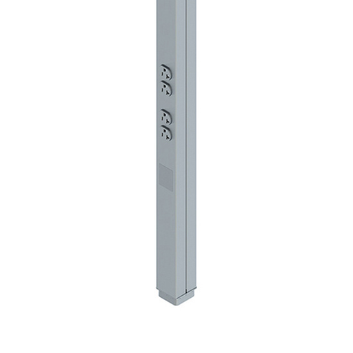 Product image for Wiremold 25DTP-4-DG 10 Foot 2 to 20 Amp Gray Duplex Tele Power Pole