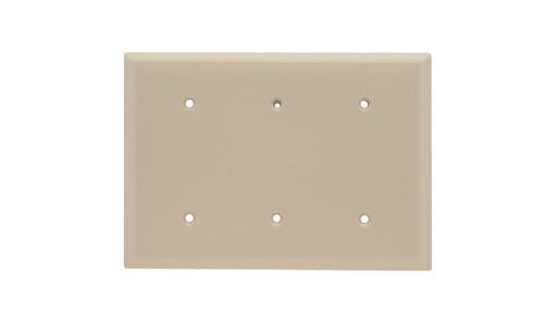 Product image for Pass & Seymour SP34-I 3Gang Wall Plate, Blank, Strap Mount, Standard - Ivory