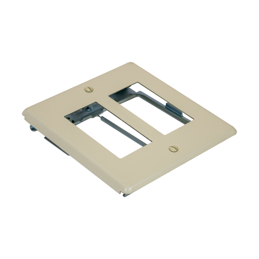 Product image for Wiremold V4047RR 2-GANG W/TWO RECTANGULAR OPENINGS IVORY