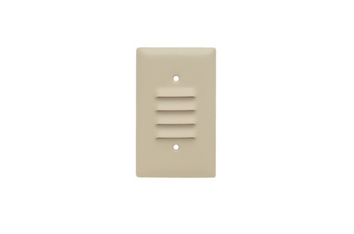 Product image for Pass & Seymour SS771-I 1-Gang Vertical Louver Ivory Painted Smooth Brushed Stainless Steel Standard Wallplate