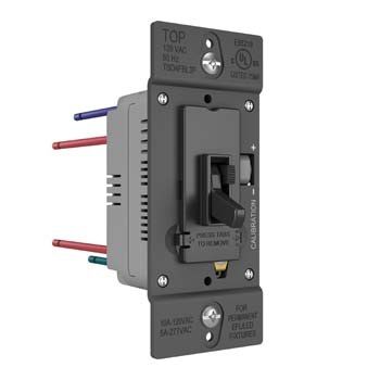 Product image for P&S TSD4FBL3PBK TOGGLE SLIDE DIMMER