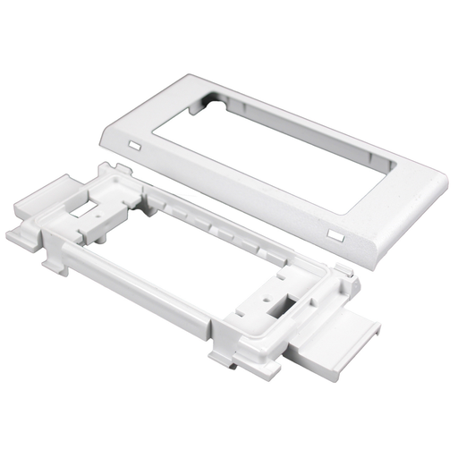 Product image for Wiremold 5450T 4-7/8 x 2-1/2" Ivory Non-Metallic Multiple Channel Raceway Twin Snap Device Bracket