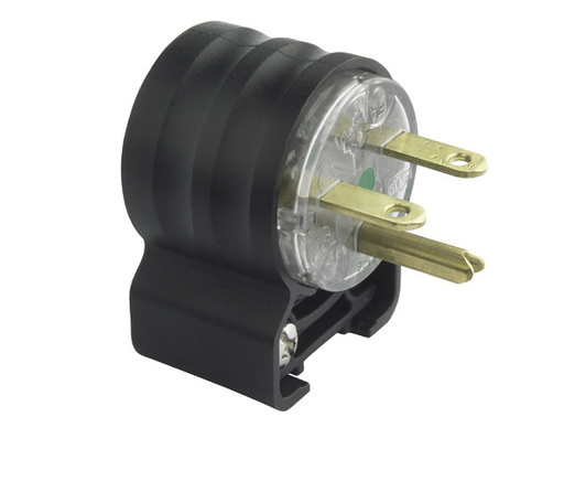 Product image for Pass & Seymour PS5466-HGAN Straight Blade Angle Plug 3way, 20A 250V, Hospital Grade