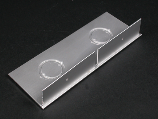 Product image for Wiremold ALA4810B2 6 x 2-3/16" Satin Anodized Aluminum 2-Channel Raceway Entrance End