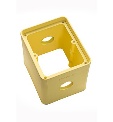 Product image for P&S 3300 2G YEL RUBBER BOX, 2 - 3/4