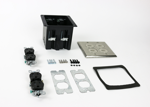 Product image for Wiremold WMFB2DR2N WMFB2DR2N-Series Dual-Gang Floor Box Assembly