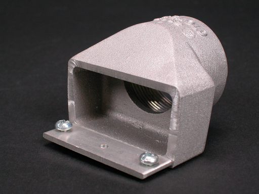 Product image for Wiremold G3082 2-11/16 x 2-11/16" Gray Steel 1-Channel Raceway Conduit Connector