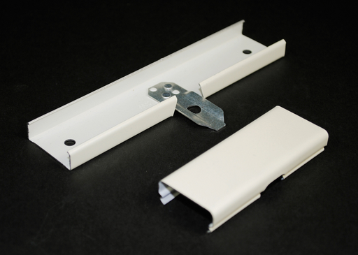 Product image for Wiremold V2089 6" Ivory Steel 1-Channel Raceway Side Reducing Connector