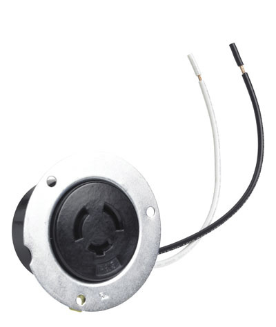 Product image for Pass & Seymour S2347 14A 125/480V Locking Flanged Inlet Non-NEMA