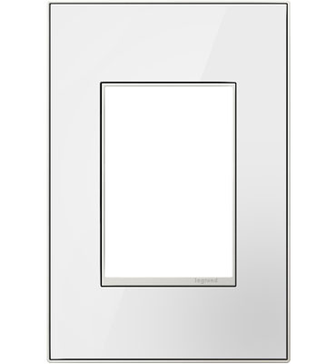 Product image for Pass & Seymour AWM1G3-MW4 1-Gang 3-Module Wall Plate - Mirror White