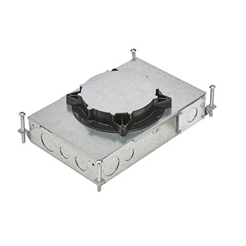 Product image for Wiremold RFB2E RFB2E Two Compartment Recessed Floor Box