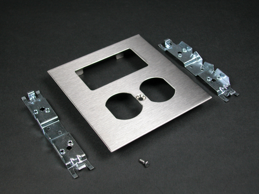 Product image for Wiremold S4048BF S4000 Duplex Receptacle Device Cover With Modular Furniture Opening