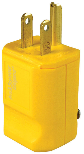 Product image for Pass & Seymour PS5965-Y Straight Blade Plug, 2pole 3wire, 15A 125v - Yellow