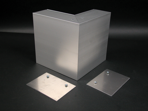 Product image for Wiremold ALA4817 6" Satin Anodized Aluminum 2-Channel Raceway Internal Elbow