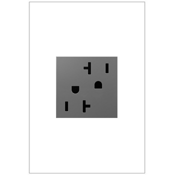 Product image for Pass & Seymour ARTR202-M4 20A 125V Tamper-Resistant 3-Module Outlet - Magnesium