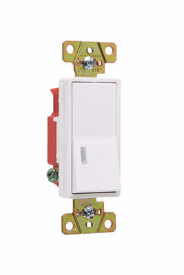 Product image for Pass & Seymour 2625-W Single Pole, Back and Side Wire, Illuminated Decorator Switch, 20 amps, 120V - White