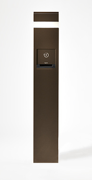 Mayer-DDS-Charging Station with Area Light, 2-Gang, (1) Duplex GFCI, (1) 4-Port USB-A Outlet - Bronze-1