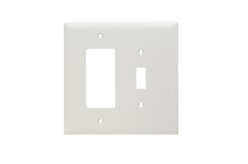 Product image for Pass & Seymour TPJ126-W 2Gang Wall Plate, Toggle / Decorator, Nylon, Jumbo - White