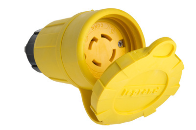 Product image for Pass & Seymour 29W76 30A 3P4W 480V Watertight Locking Connector, NEMA 4X/6P IP67 (L16-30R)