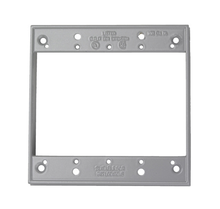 Product image for Pass & Seymour WPEX2 4.5 x 1 Inch 16.3 In. Gray Weatherproof Box Extension Ring