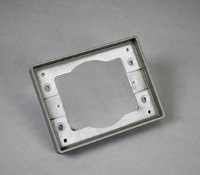 Product image for Wiremold 817TAL-GY 1-Gang Carpet & Tile Flangeless, Gray