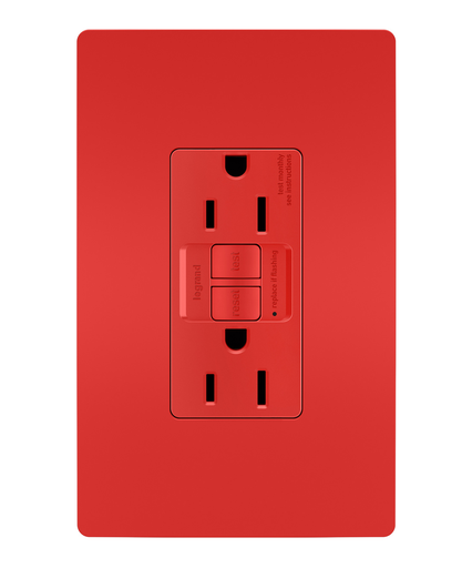 Product image for Pass & Seymour 1597-RED 15A 125V Self-Test GFCI Red