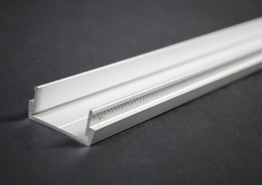 Product image for Wiremold AL2000B-10 1-7/16" Satin Anodized Aluminum 1-Channel Raceway Base