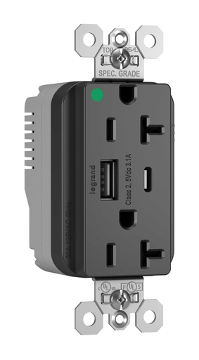 Product image for P&S PTTR20HACUSBBK PLUGTAIL 20A HG
