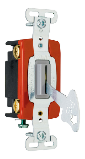 Product image for Pass & Seymour PS20AC4-L 4way Lock Switch, Back & Side Wire, 20A 120/277V - Gray