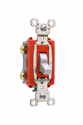 Product image for Pass & Seymour PS20AC2-GRY 2pole Toggle Switch, Back & Side Wire, 20A 120/277V - Gray