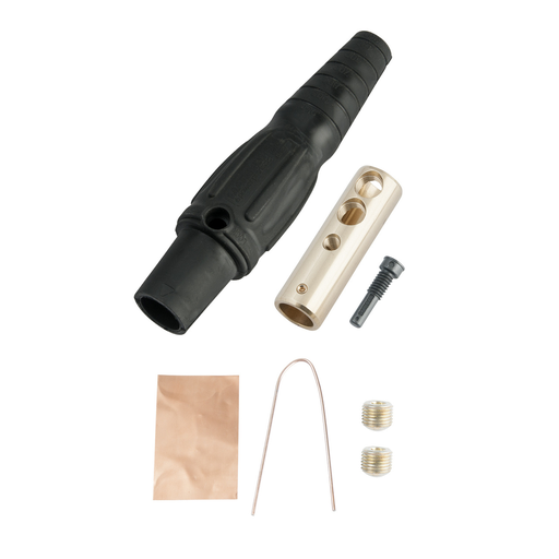 Product image for Pass & Seymour PS20-FBBK Female Cam Device, 400A 600V, Panel Mount, Cable Size: #2-2/0 - Black