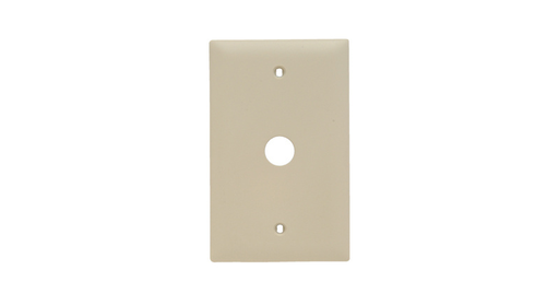 Product image for Pass & Seymour TP60-I Singlegang,Single Telephone Or Cable Outlet 5/8 Id.Box Mounted. Nylon Trademaster Plate, Ivory.