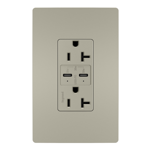Mayer-DDS-radiant® 20A Tamper Resistant Ultra Fast PLUS Power Delivery USB Type C/C Outlet, Nickel-1