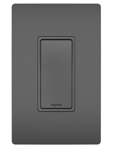 Product image for Pass & Seymour TM874-BK 15 Amp 120/277 VAC 4-Way Black Thermoplastic Rocker Decorator Switch
