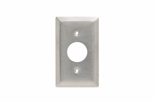 Product image for Pass & Seymour SS736 1Gang Wall Plate, Phone/Cable, 1-1/4" Hole, Standard - Stainless Steel
