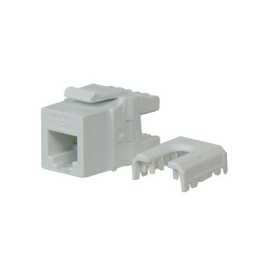 Product image for On-Q WP3473-WH-10 RJ25 6-Position 6-Wire Category 3 White Plastic Female Quick Connect Keystone Insert